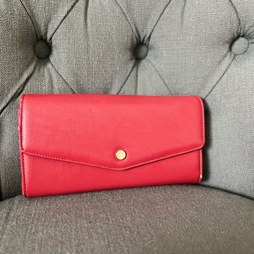 Fire engine red women’s wallet